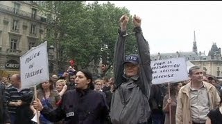 Fransız polisinden protesto gösterisi