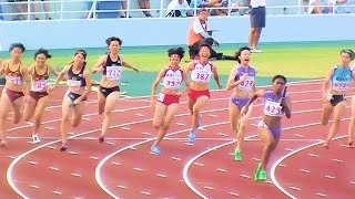 2015インターハイ陸上 女子4×100mR準決勝1組20150730