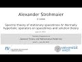 Alexander Strohmaier - Spectral theory of stationary spacetimes IV