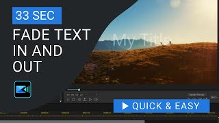 How to Fade Text In and Out in PowerDirector
