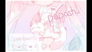 [sai]【popashii】♡cuteee♡！縮時繪畫過程 ๑•̀ㅂ•́و✧