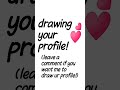 comment kalau kamu may aku gambar profile kamu drawing bored