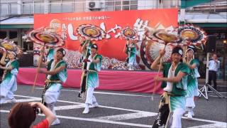 第52回しゃんしゃん祭前夜祭　我龍天晴　Shan Shan Festival umbrella dancing