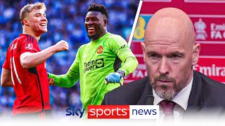 Erik Ten Hag reacts to Man United's near scare against Coventry to reach FA Cup final