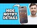 How To Hide/Unhide Notifications Details On iPhone 2026 (Step-By-Step Tutorial)