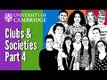 Student societies at Cambridge University: CUSU BME, Street Dance, Unicef, Wilberforce, Debating