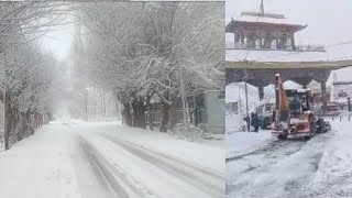 Leh Turns White: Locals Share Joy  of Fresh Snowfall