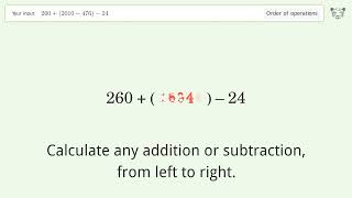 Master Order of Operations: Solve 260+(2010-476)-24 Step by Step!