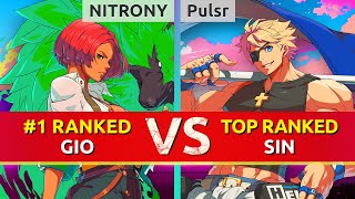 GGST ▰ NITRONY (#1 Ranked Giovanna) vs Pulsr (TOP Ranked Sin). High Level Gameplay