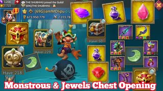 673M Might Castle-18 Monstrous Chests Opened! Epic Drop Jewels \u0026 Artifacts | Lords Mobile