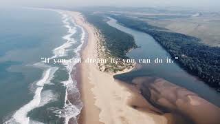 Drone footage at Umlalazi River Mouth, Mtunzini South Africa