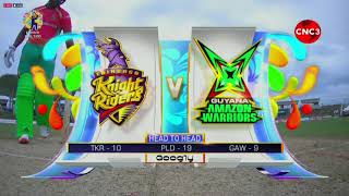 Hero CPL 2020 Match 1 - TKR vs GAW [1st Innings Replay]