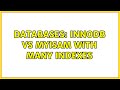 Databases: InnoDB vs MyISAM with many indexes (3 Solutions!!)