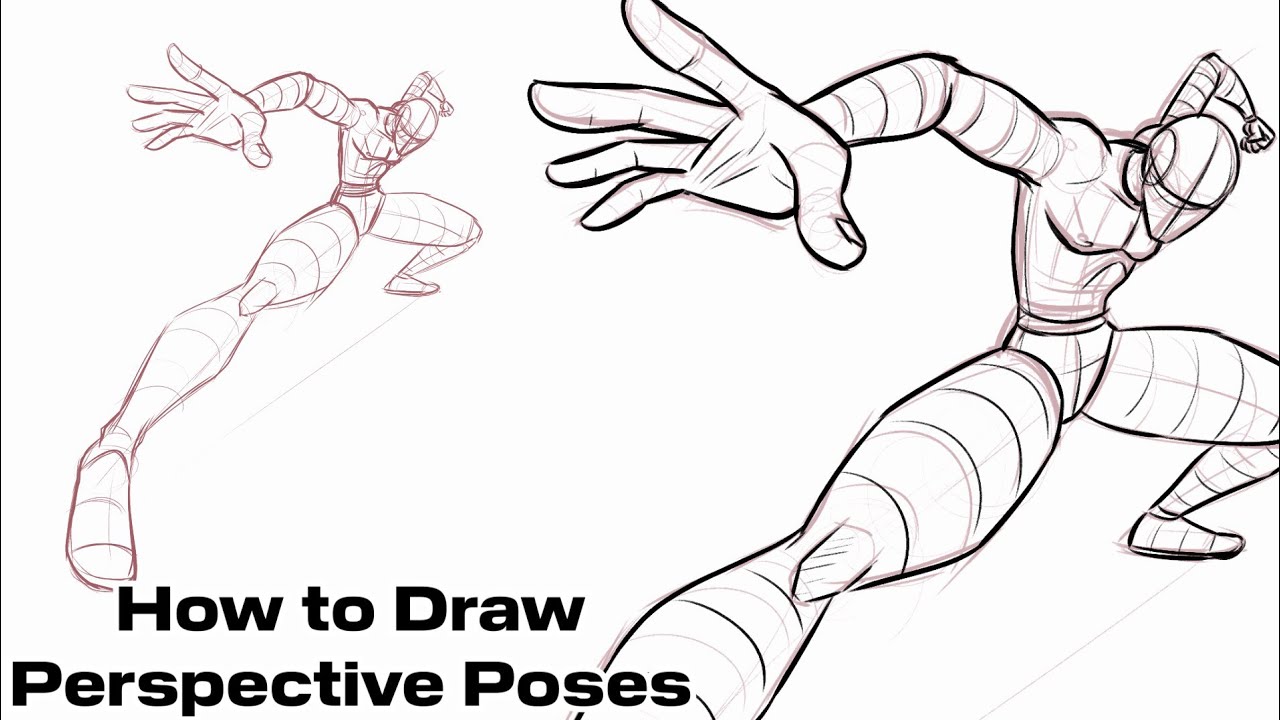 How To Draw Perspective Pose Foreshortening Poses Drawing Youtube