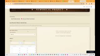 NUMERICAL PROJECT OWN LANGUAGE (PYTHON) & MATLAB