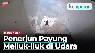 Penerjun Payung di Polandia Lepas Kendali dan Meliuk liuk di Udara