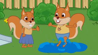 Bridie Squirrel in English - Rain Cartoon for Kids