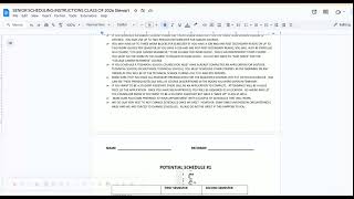 Class of 2026 Scheduling Instructions for Advisory
