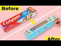 How to make pencil box from matchbox and colgate box|| diy pencil box||pencil box from matchbox