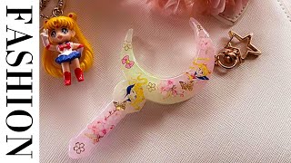 Easy to make resin DIY Sailor Moon  keychain tutorial/DIY/レジン/resin