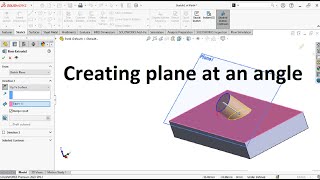 Solidworks Tips : Creating plane at an angle to plane/face