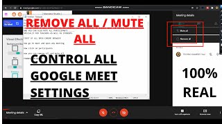 HOW TO CONTROL GOOGLE MEET SETTINGS || MUTE/REMOVE ALL PARTICIPANTS IN GOOGLE MEET NOT BEING HOST