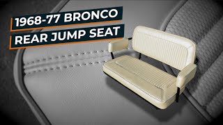 New Bronco Rear Jump Seat with storage compartment