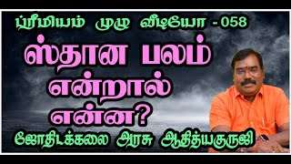 1710-WHAT IS POSTIONAL STRENGTH?(ஸ்தான பலம் என்றால் என்ன?) #adityaguruji #jothidam