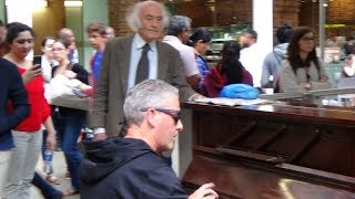 Dude TAMES Piano in Noisy Train Station