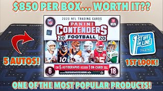 *$850 w/ 5 Autos Per Box... Worth It??* 2020 Panini Contenders Football FOTL Hobby Box Break/Review