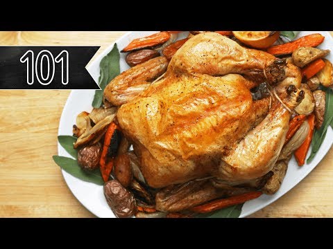 Recipe for Whole Roasted Chicken and Vegetables from Tasty