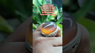 Cincin batu akik natural anggur nukleus orange kristal giwang kinclong original