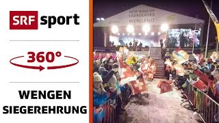 360° Erlebnis von der Siegerehrung in Wengen | 360° Ski-Special | Lauberhorn