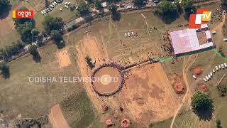 Padampur bypolls : Ariel view of BJP’s election meeting area