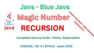 Java : Magic Number using Recursion in Java | Magic Number Program in Java #java #recursion