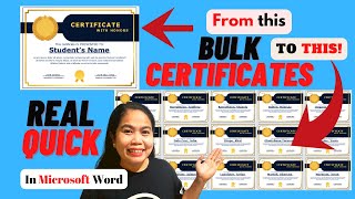 HOW TO CREATE BULK CERTIFICATES IN LESS THAN A MINUTE // amethy
