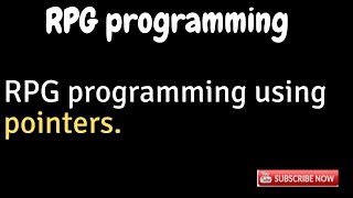 Pointers in RPG AS400