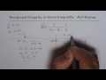 Reciprocal Property and Solving Double Linear Inequality