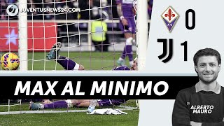 Fiorentina-Juventus 0-1, CORTO MUSO e un solo tiro in porta