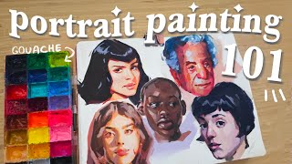 Portrait Painting Tips // 100 Heads Challenge