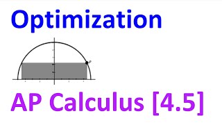 4.5B - Optimization [AP Calculus]