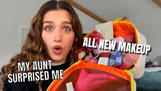 MY AUNT SURPRISES ME WITH ALL NEW MAKEUP (lets try it out)