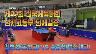 제99회 전국체육대회 남자고등부 단체결승 동산고 김병현 vs 부산체고 송준현