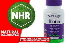 Natrol, Biotin, Strawberry Flavor, 10,000 mcg, 60 Tablets