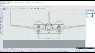 CGデザイン入門（３Ｄ）011 飛行機YS 11の制作（図面のトレース）