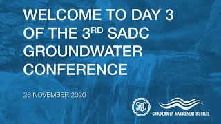 Day 3 - 3rd SADC Groundwater Groundwater Conference 2020