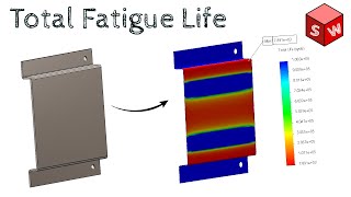 How to Analyze Minimum Fatigue Life Solidworks Static Simulation | Sheetmetal Example