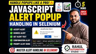 JavaScript Alert Popup Handling in Selenium | Selenium Alerts Tutorial