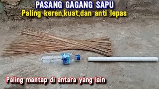 Begini caranya membuat gagang sapu lidi, Enak di pakai kuat dan tidak bikin pegel di punggung