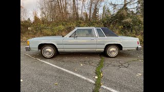 Engine running and walk around of 1987 Ford LTD Crown Victoria coupe